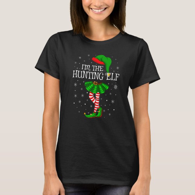 Matching Family Group I är Jakt Elf Christma T Shirt (Framsida)