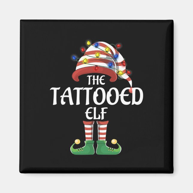 Matching Family Group I är Tattooed Elf Christm Magnet (Framsidan)