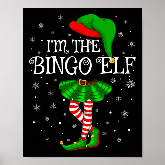 Matching Family Group I'm The Bingo Elf Christmas  Poster (Framsidan)