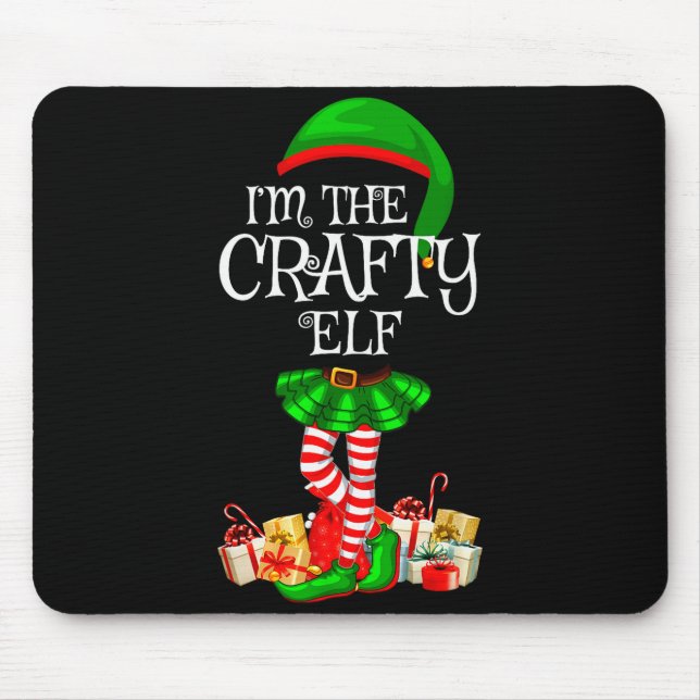 Matching Family Group I'm The Crafty Elf Christmas Musmatta (Framsidan)