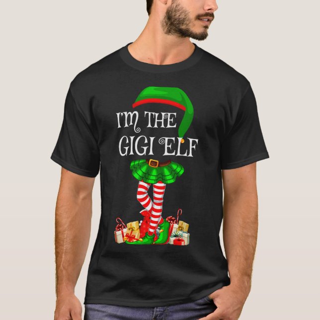 Matching Family Group I'm The Gigi Elf Christmas  T Shirt (Framsida)