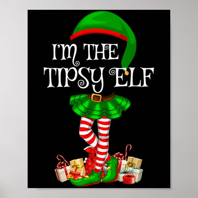 Matching Family Group I'm The Tipsy Elf Christmas  Poster (Framsidan)