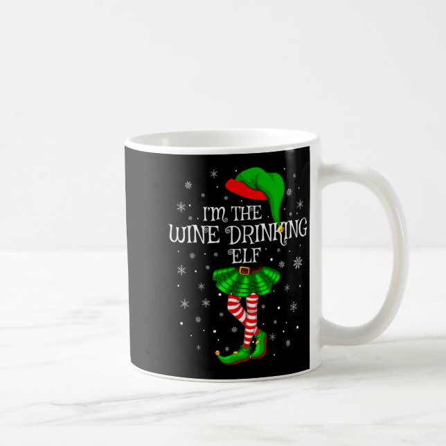 Matching Family Group I'm The Wine Drinking Elf Ch Kaffemugg (Höger)
