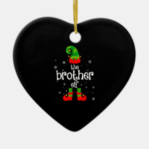 Matching Family Group Lusnyj Jag är broderns Elf C Julgransprydnad Keramik