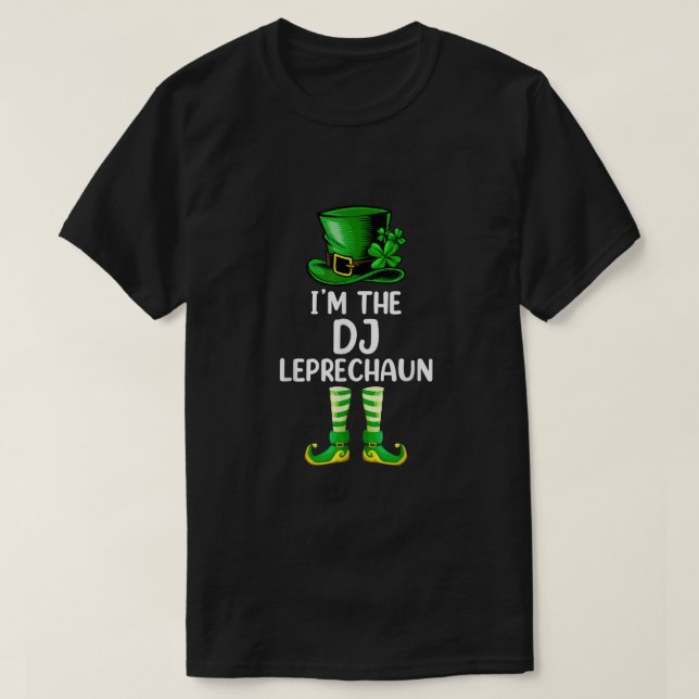 Matching Family Im DJ Leprechaun St Patricks D. T Shirt (Design framsida)