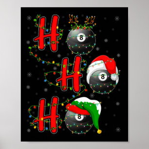 Matching Family Julafton Santa Ho Ho Ho Billiards Poster