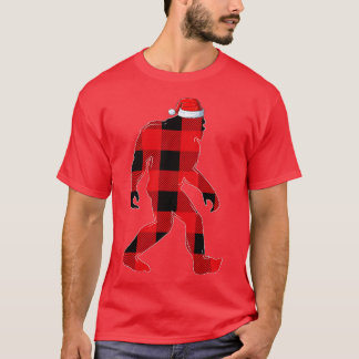 Matching Family Red Buffalo Plaid Bigfoot Christma T Shirt