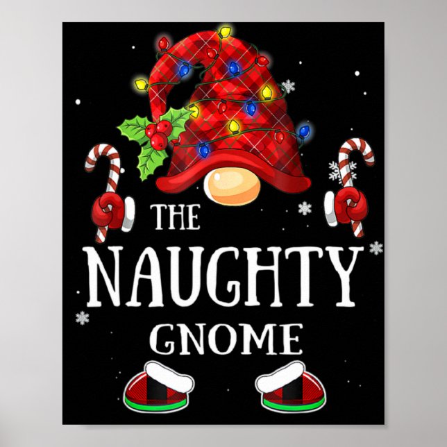 Matching Family The Naughty Gnome Christmas Group  Poster (Framsidan)