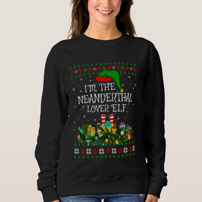 Matching Family Ugly I är Neanderthal Elf Chri T Shirt (Framsida)