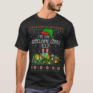 Matching Family Ugly Jag är Antelope Elf Christma T Shirt