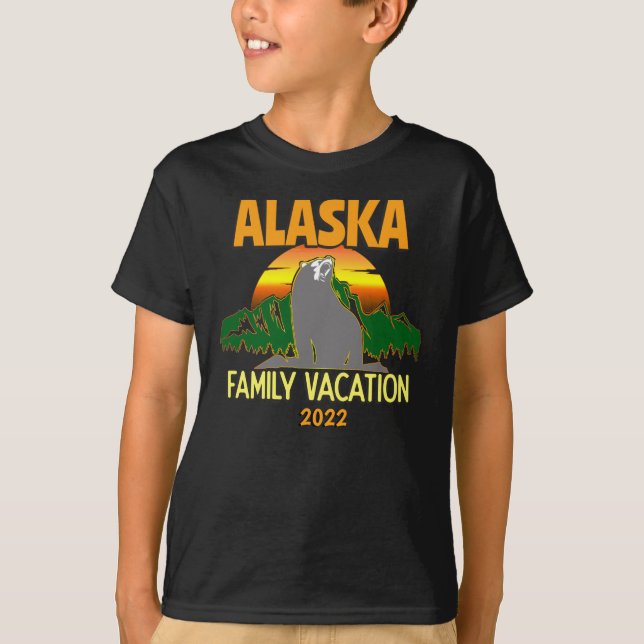 Matching för Alaska Family Vacation Cruise Group M T Shirt (Framsida)