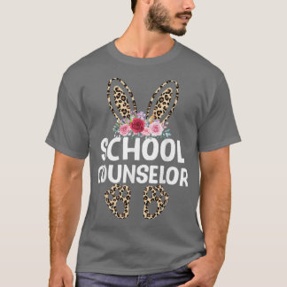 Matching Funny Leopard Print Bunny School Counselo T Shirt