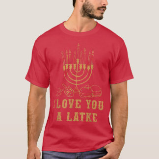 Matching Hanukkah I Kärlek Du på Latke Jewish Holi T Shirt