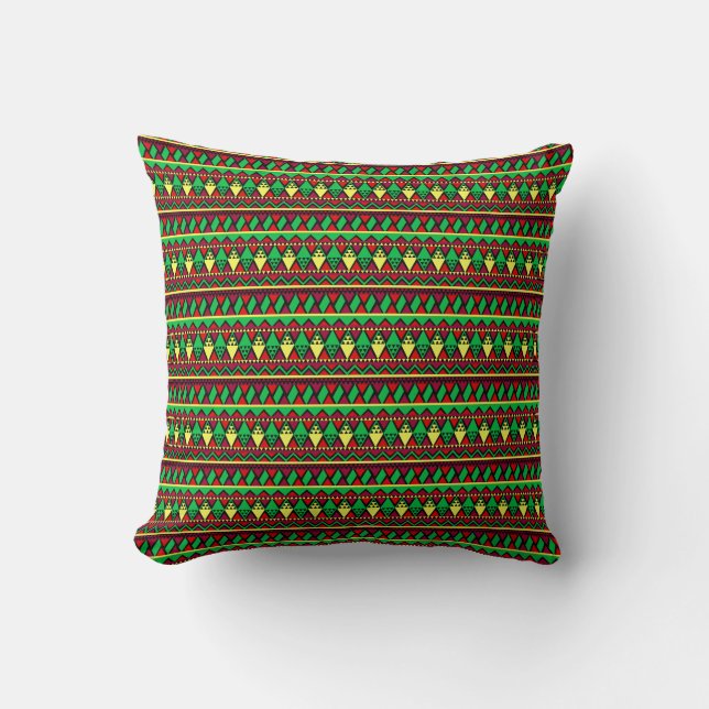 Matching Kwanzaa Gult Red Black Grönt Kudde (Framsida)