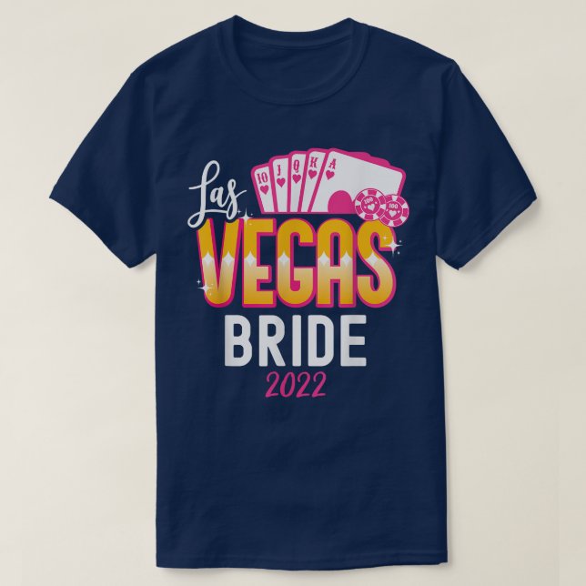 Matching Las Vegas 2022 Bröllop Bride och Groom Ve T Shirt (Design framsida)