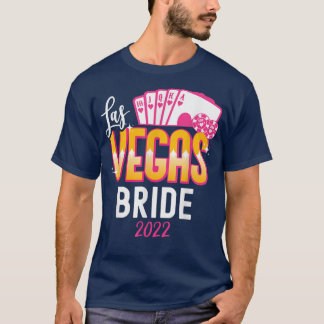 Matching Las Vegas 2022 Bröllop Bride och Groom Ve T Shirt