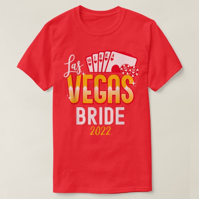 Matching Las Vegas 2022 Bröllop Bride och Groom Ve T Shirt (Design framsida)