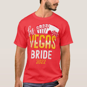 Matching Las Vegas 2022 Bröllop Bride och Groom Ve T Shirt
