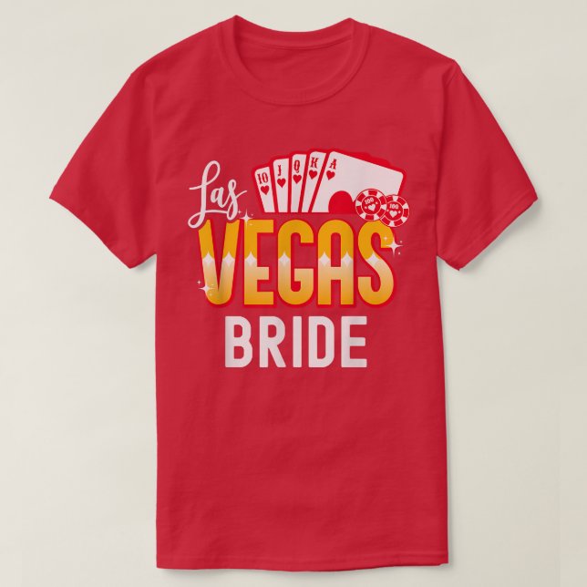 Matching Las Vegas Bröllop Bride och Groom Vegas B T Shirt (Design framsida)