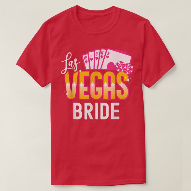 Matching Las Vegas Bröllop Bride och Groom Vegas B T Shirt (Design framsida)