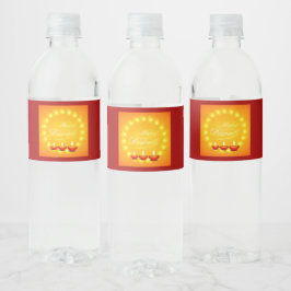 Matching Lycklig Diwali Gult Vattenflaskor Etikett