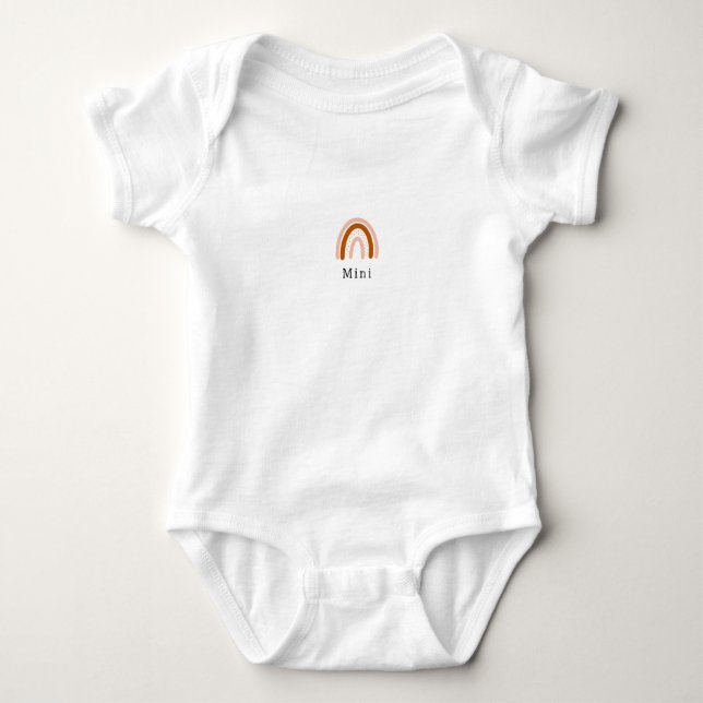 Matching Mini With Rainbow Baby Romper T Shirt (Framsida)