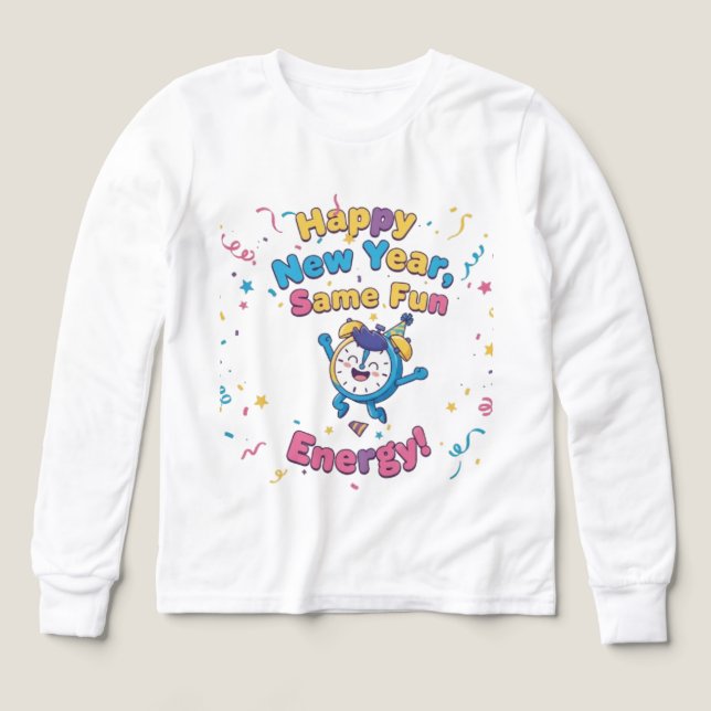 Matching New Year Energy Gift Set for Boys & Girl T Shirt (Design framsida)