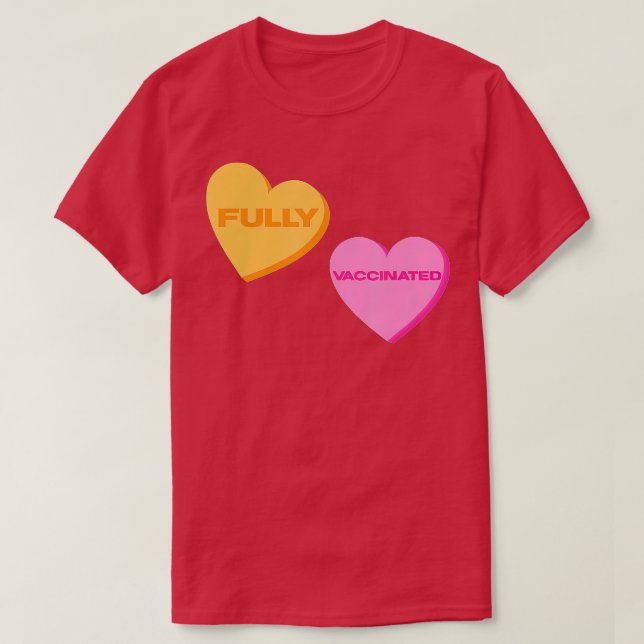 Matching Nurse s Valentines day Candy Heart Vaccin T Shirt (Design framsida)
