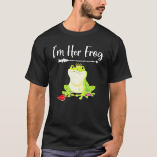 Matching Par Princess Frog-årsdagen Valenti T Shirt