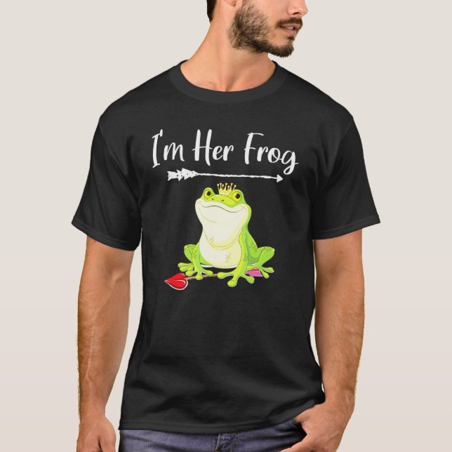 Matching Par Princess Frog-årsdagen Valenti T Shirt (Framsida)
