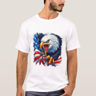 Matching Patriotic Eagle T-Shirts - djärv amerikan