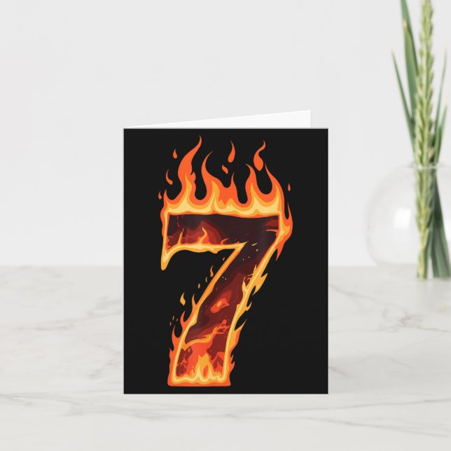 Matching Six Seven Flaming Ice Funny Meme 67 Coupl Kort (Framsida)