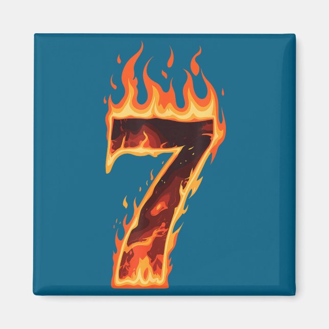 Matching Six Seven Flaming Ice Funny Meme 67 Coupl Magnet (Framsidan)