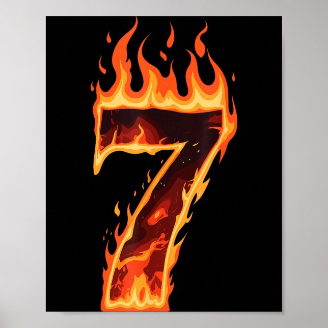 Matching Six Seven Flaming Ice Funny Meme 67 Coupl Poster (Framsidan)
