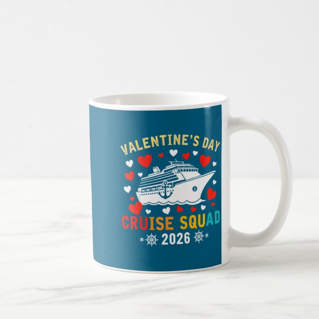 Matching Valentines Cruise Squad 2026 Cruise Ship  Kaffemugg (Höger)
