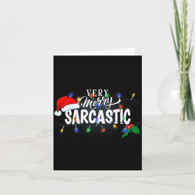 Matching Very Merry Sarcastic Christmas  Kort (Framsida)