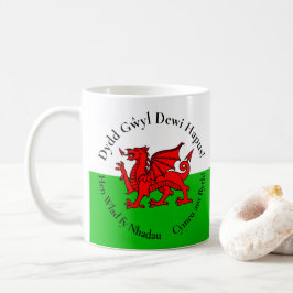 Matching Welsh Dragon St David's Day Kaffemugg