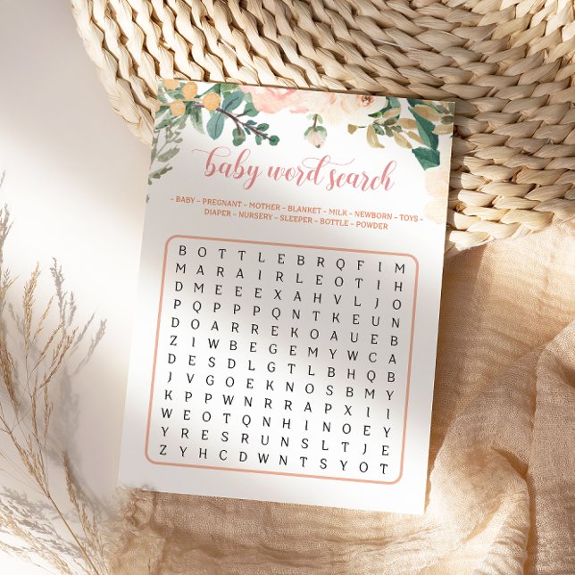 Matchkort för sökning efter Baby Ord Inbjudningar (Skapare uppladdad)