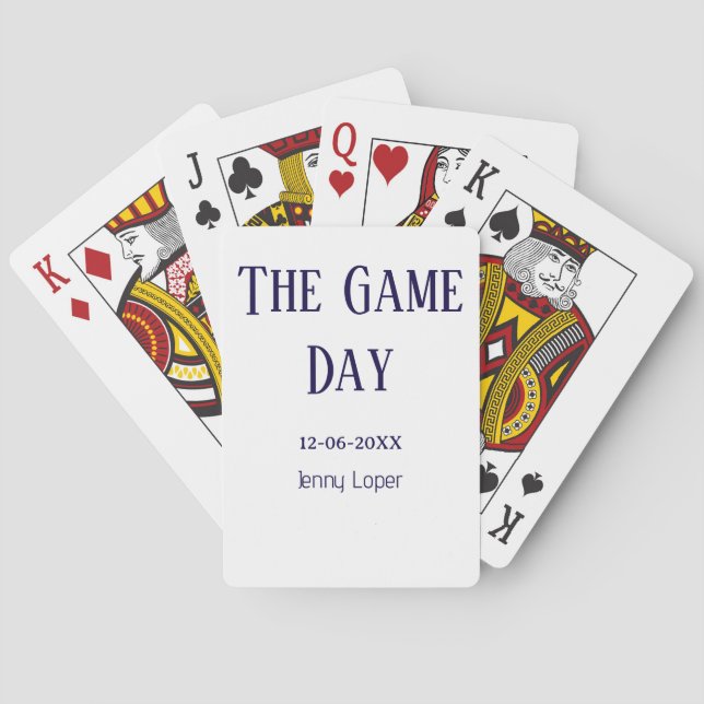 matchnamn för fotbollsklubben datum för matchen år casinokort (Baksidan)