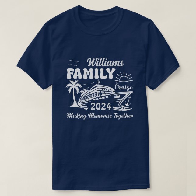 Matchning av anpassad namnårsfamilj för kryssnings t shirt (Design framsida)