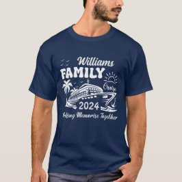 Matchning av anpassad namnårsfamilj för kryssnings t shirt