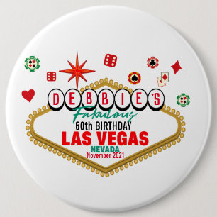 Matchning av Anpassadet Las Vegas Födelsedagsfest Knapp