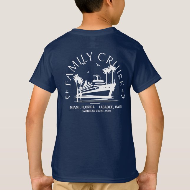 Matchning av anpassningsbar Cruise Shirt-familjgru T Shirt (Baksida)