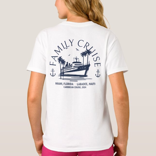 Matchning av anpassningsbar Cruise Shirt-familjgru T Shirt (Baksida)