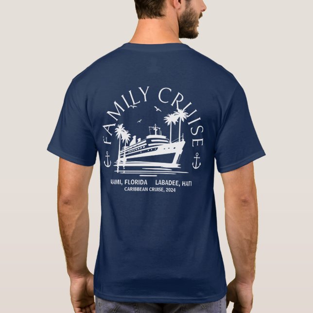 Matchning av anpassningsbar Cruise Shirt-familjgru T Shirt (Baksida)