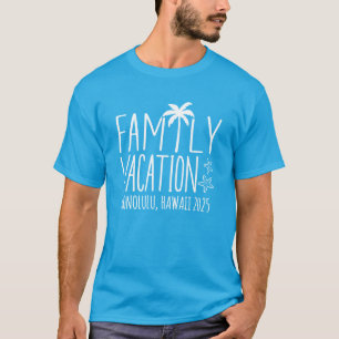 Matchning av anpassningsbar Family Beach Vacation  T Shirt