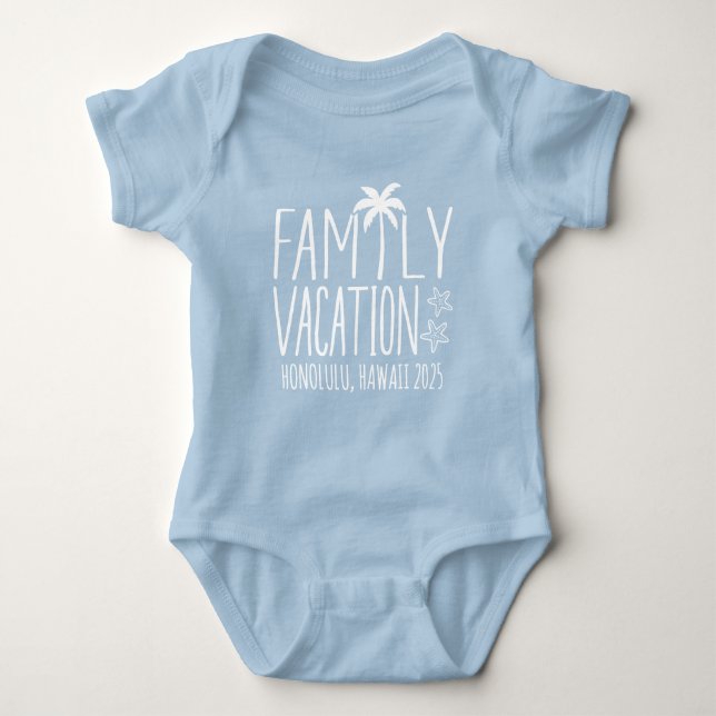 Matchning av anpassningsbar Family Beach Vacation  T Shirt (Framsida)