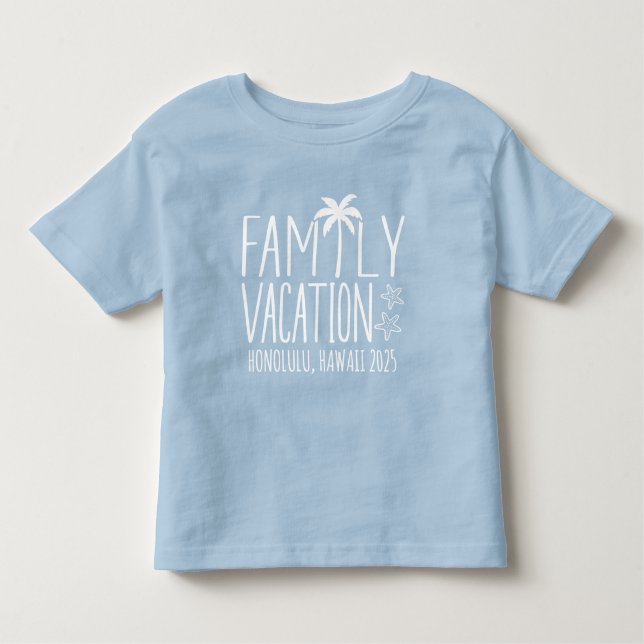 Matchning av anpassningsbar Family Beach Vacation  T Shirt (Framsida)
