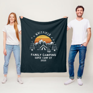 Matchning av anpassningsbar Family Camping Vacatio Fleecefilt