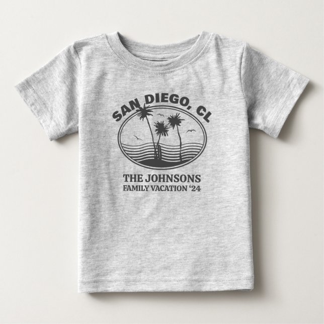 Matchning av anpassningsbar Family Friends Beach V T Shirt (Framsida)